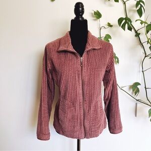 Woolrich Women's Pink Ribbed Teddy Jacket